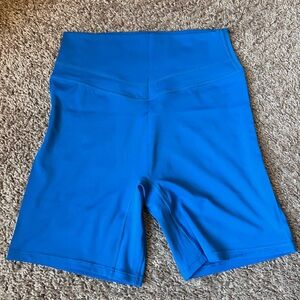 Vitality neon blue workout shorts size L never worn